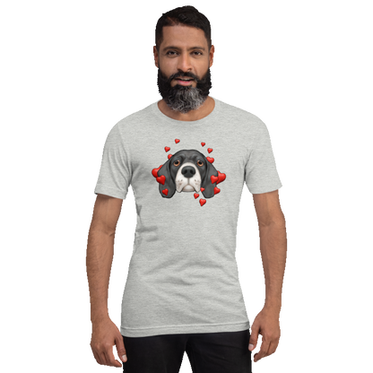 Athletic Heather , Sad Beagle, Black with White muzzle