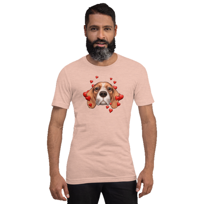 Heather Prism Peach , Sad Beagle, Red and White with White stripe