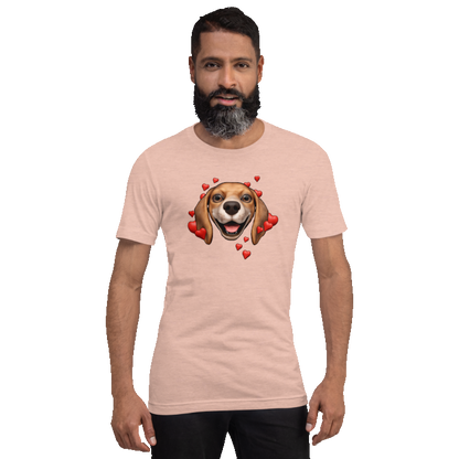 Heather Prism Peach , Happy Beagle, Dark Tan with 