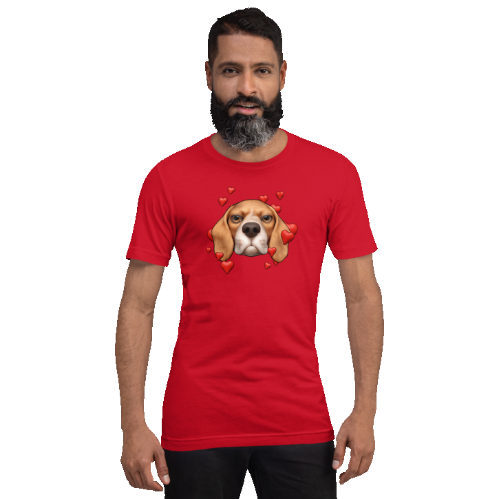 Red , Grumpy Beagle, Tan with White muzzle