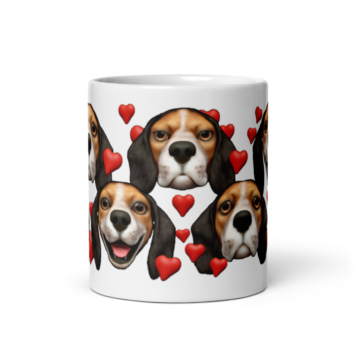 White , Glossy Beagle, Black and Red with White stripe