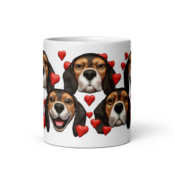 White , Glossy Beagle, Black Red and White