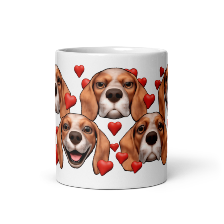 White , Glossy Beagle, Red with broad White stripe