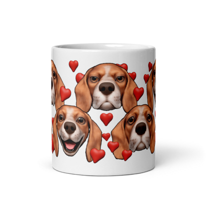 White , Glossy Beagle, Red and White with White stripe