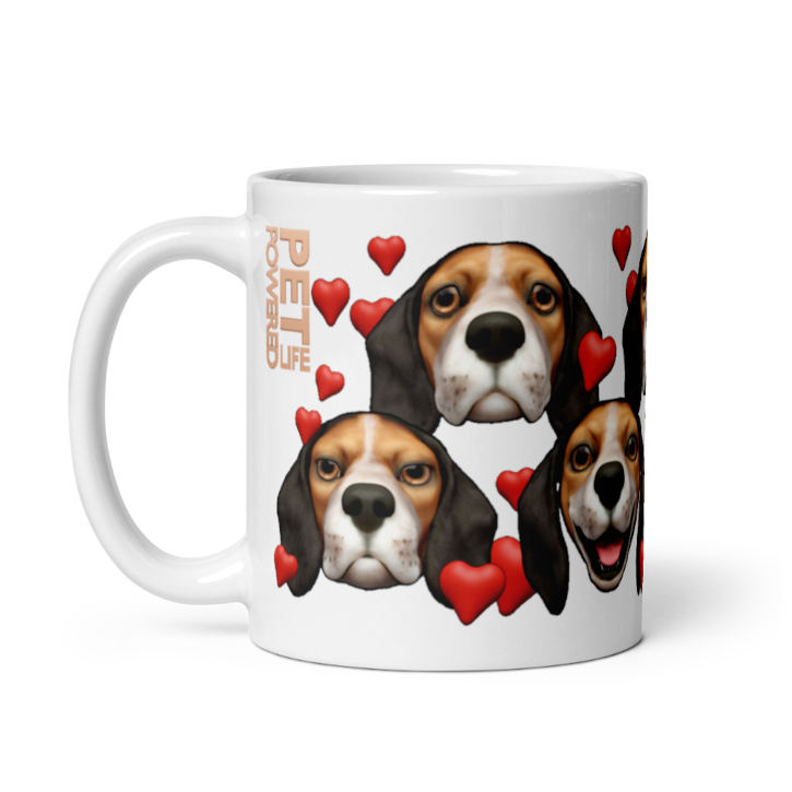 White , Glossy Beagle, Black and Red with White stripe