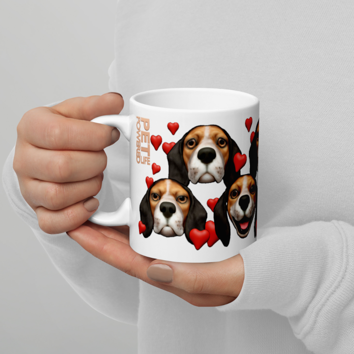 White , Glossy Beagle, Black and Red with White stripe