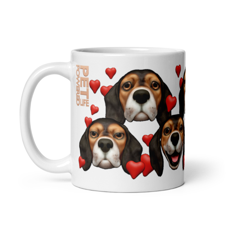 White , Glossy Beagle, Black Red and White