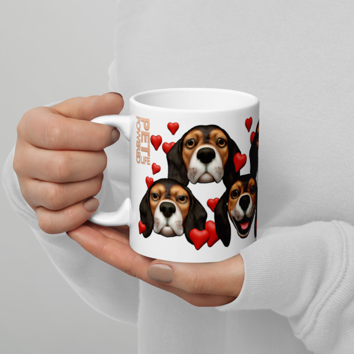 White , Glossy Beagle, Black Red and White