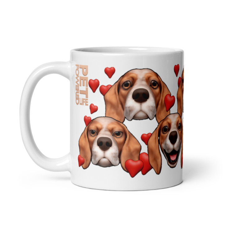 White , Glossy Beagle, Red with broad White stripe