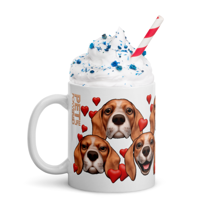 White , Glossy Beagle, Red and White with White stripe