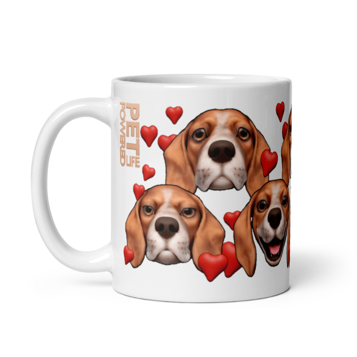 White , Glossy Beagle, Red and White with White stripe