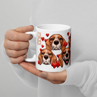 White , Glossy Beagle, Red and White with White stripe