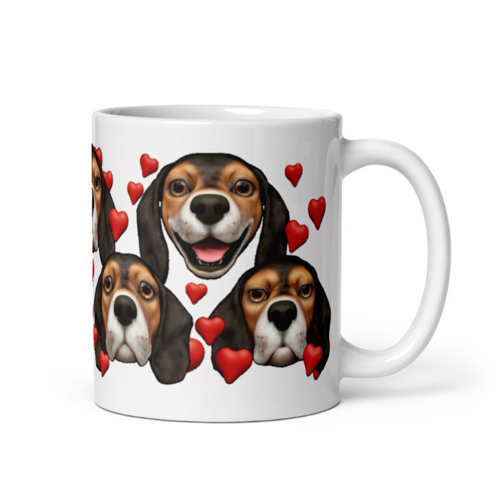 White , Glossy Beagle, Black Red and White