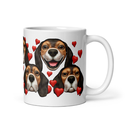 White , Glossy Beagle, Black Red and White